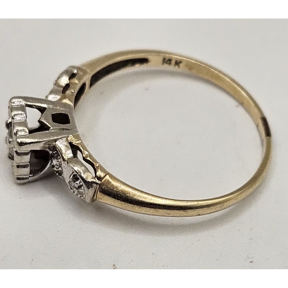 Vtg 14K Yellow Gold Diamond Ring 2.3g Fine Jewelry Size 7 - Picture 16 of 16